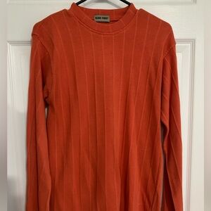 Cowl neck burnt orange long sleeve/sweater